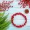 Christmas Red Berry Twig Stem, 12 Pack Artificial Burgundy Berry Picks for Christmas Tree Decorations, Valentines, Crafts, Wedding, Holiday Home Decor